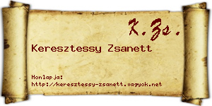 Keresztessy Zsanett névjegykártya